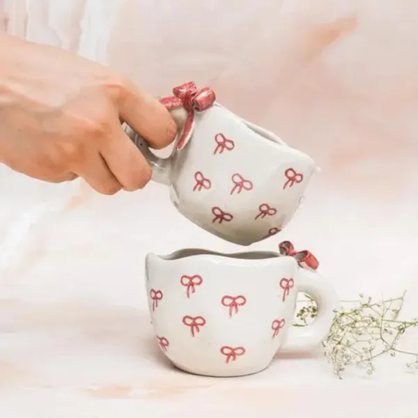 3D_Rose_Ceramic_Mug_|_Handmade_Polka_Dot_Coffee_&_Tea_Cup_|_Unique_Gift_For_Birthday,_Valentine_&_Anniversary_|_240Ml_|_Microwave_Safe_(Bow2)