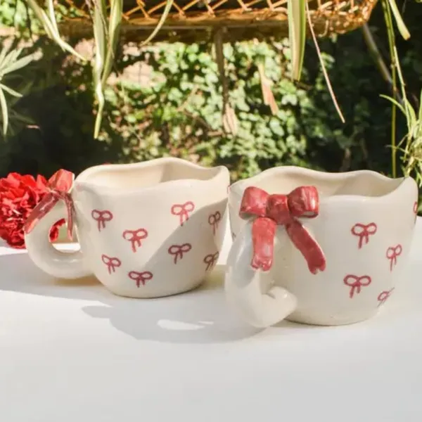 3D_Rose_Ceramic_Mug_|_Handmade_Polka_Dot_Coffee_&_Tea_Cup_|_Unique_Gift_For_Birthday,_Valentine_&_Anniversary_|_240Ml_|_Microwave_Safe_(Bow2)