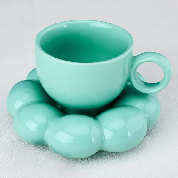 Ceramic_Bubble_Mug_&_Dessert_Set_|_Ideal_For_Gift_|_Coffee_Mug_For_Birthday,_Wedding,_Anniversary_Gift_For_Anyone_(Bubble_Cup)_(Blue)