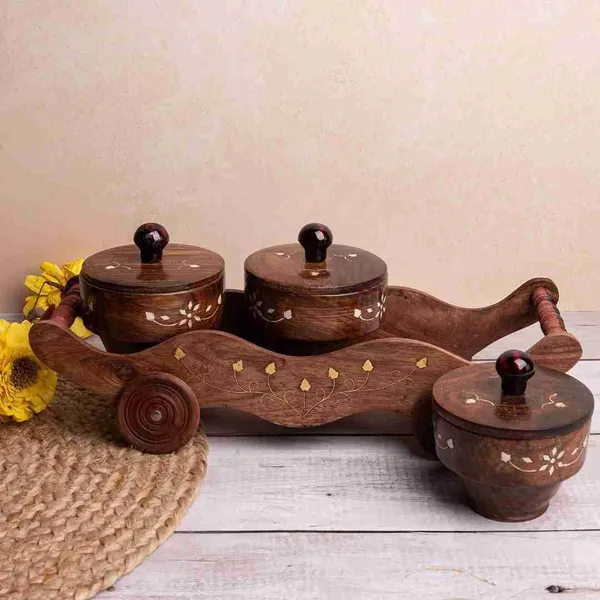 Wooden_Serving_Tray_Set_Of_3_|_Handmade_Rectangular_Trays_For_Breakfast,_Tea_&_Snacks_|_Rustic_Brown_Finish_Platter_Set_For_Table_&_Kitchen_Decor_And_Home
