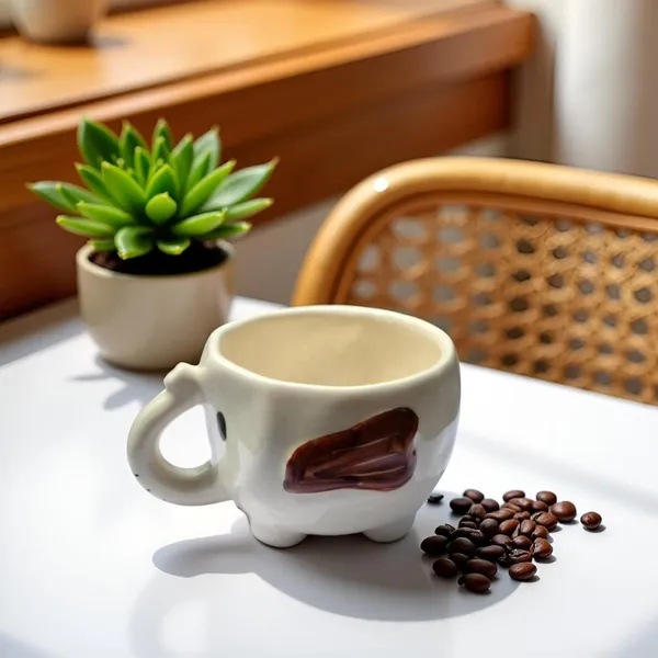 Ceramic_Elephant_Shaped_Mug_|_Cute_White_Animal_Mug_With_Trunk_Handle_&_Brown_Ear_|_Coffee,_Tea,_Milk_Cup_|_Kids_&_Gift_Friendly_|_(1_Piece)