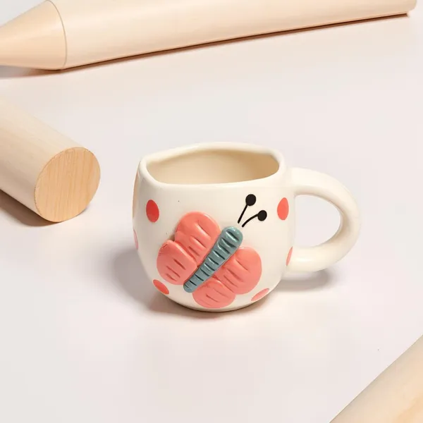 Handmade_Butterfly_Ceramic_Mug_|_Cute_Butterfly_&_Polka_Dot_Design_|_Coffee,_Tea,_Milk_Cup_|_Gift_For_Girls_&_Kids_|_White_&_Pink_(2_Piece)