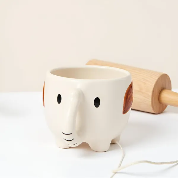 Ceramic_Elephant_Shaped_Mug_|_Cute_White_Animal_Mug_With_Trunk_Handle_&_Brown_Ear_|_Coffee,_Tea,_Milk_Cup_|_Kids_&_Gift_Friendly_|_(2_Piece)