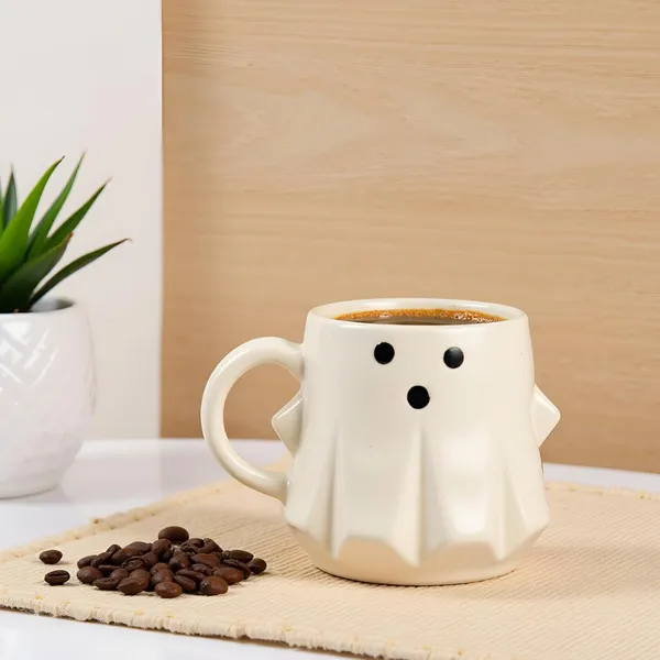 Ghost-Themed_Ceramic_Mug_&_Plate_Set_|_Cute_Ghost_Design_Cup_With_Tray_For_Coffee,_Tea_&_Snacks_|_White