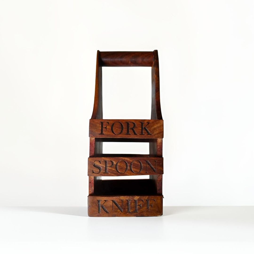Wooden_Long_Handle_Fork,_Spoon_&_Knife_Stand_|_Premium_Wooden_Base_With_Stainless_Steel_Cutlery_Holder_|_Kitchen_Utensil_Organizer_For_Dining_Table,_Restaurant_Use_And_Home