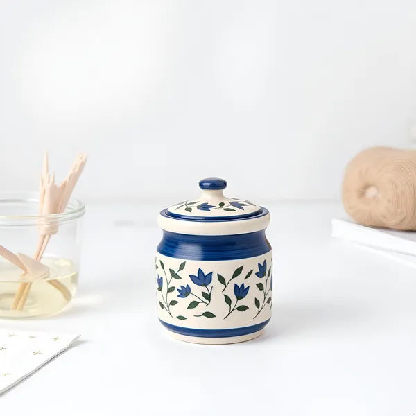 Ceramic_Jar_With_Lid_|_Hand-Painted_Blue_Floral_Storage_Container_|_Multipurpose_Barni_For_Pickle,_Spices,_Chutney,_Sugar_|_1200Ml_|_Decorative_Kitchen_Jar_|_Set_Of_1