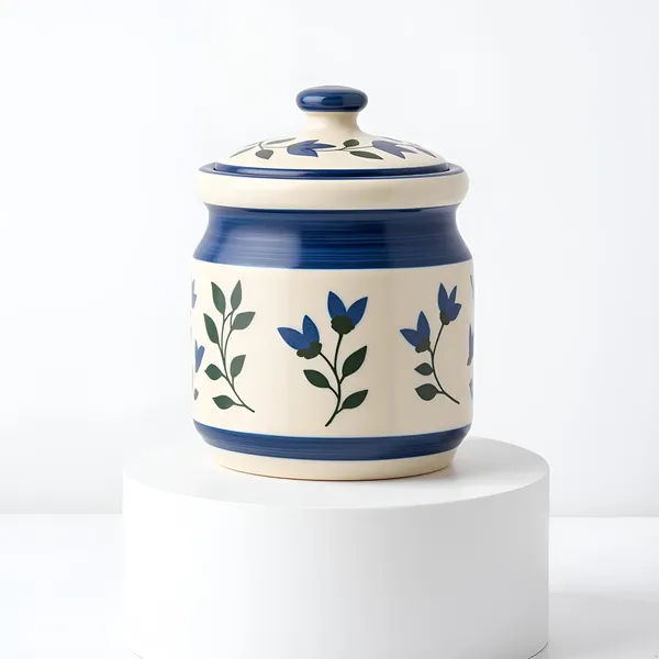 Ceramic_Jar_With_Lid_|_Hand-Painted_Blue_Floral_Storage_Container_|_Multipurpose_Barni_For_Pickle,_Spices,_Chutney,_Sugar_|_1200Ml_|_Decorative_Kitchen_Jar_|_Set_Of_1