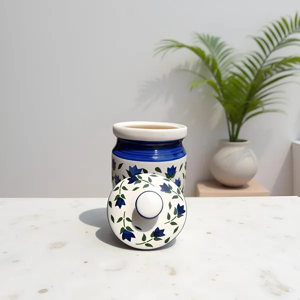 Ceramic_Jar_With_Lid_|_Hand-Painted_Blue_Floral_Storage_Container_|_Multipurpose_Barni_For_Pickle,_Spices,_Chutney,_Sugar_|_1200Ml_|_Decorative_Kitchen_Jar_|_Set_Of_2