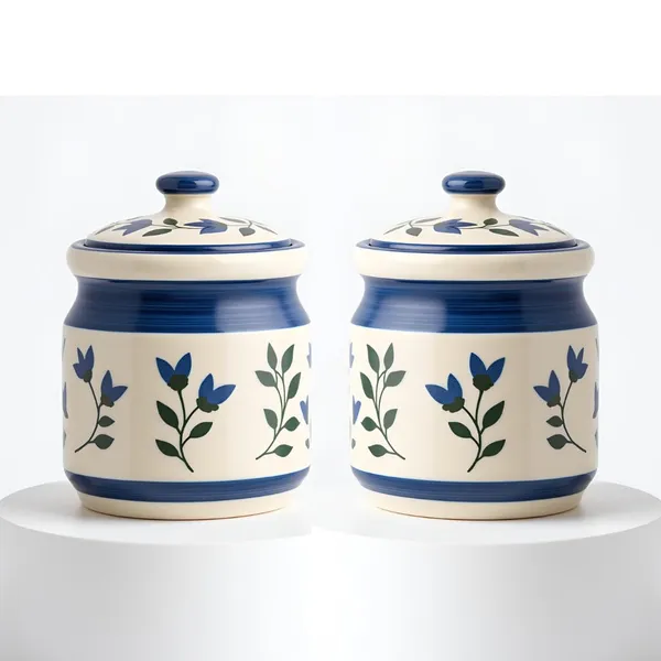 Ceramic_Jar_With_Lid_|_Hand-Painted_Blue_Floral_Storage_Container_|_Multipurpose_Barni_For_Pickle,_Spices,_Chutney,_Sugar_|_1200Ml_|_Decorative_Kitchen_Jar_|_Set_Of_2