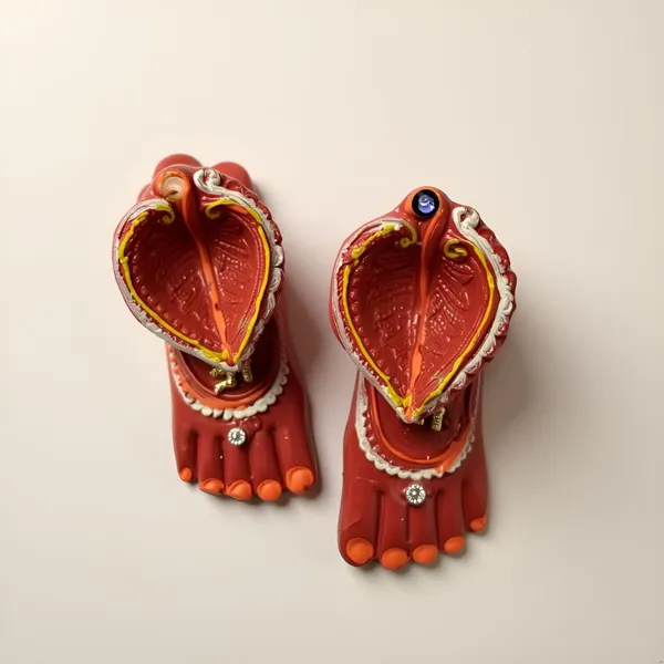 Laxmi_Charan_Paduka_|_Maa_Lakshmi_Red_Terracotta_Diya_Handcrafted_Oil_Lamp_For_Pooja,_Mandir_&_Home_Decor_|_Traditional_Deepak_For_Diwali_&_Festive_Rituals
