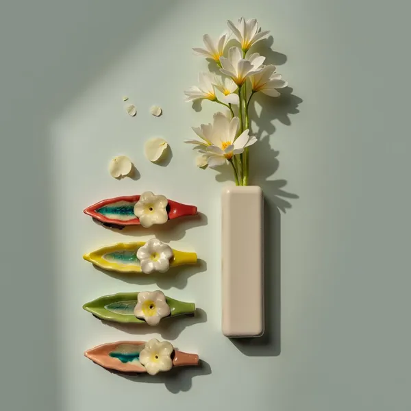 Leaf_Ceramic_Incense_Stick_Holder_Set_Of_4_|_Stylish_Leaf-Shaped_Agarbatti_Stand_For_Pooja_&_Home_Decor_Decorative_Ceramic_Showpiece