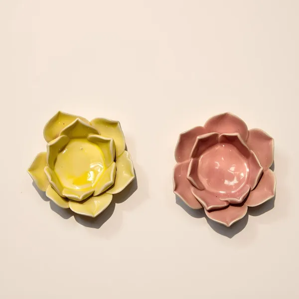 Ceramic_Flower_Candle_Holder_Lotus_Diya_Set_Of_2_|_Decorative_Tealight_Holder_For_Pooja_Room,_Temple_&_Home_Decor_|_Traditional_Festival_Decoration_(Yellow-Pink)