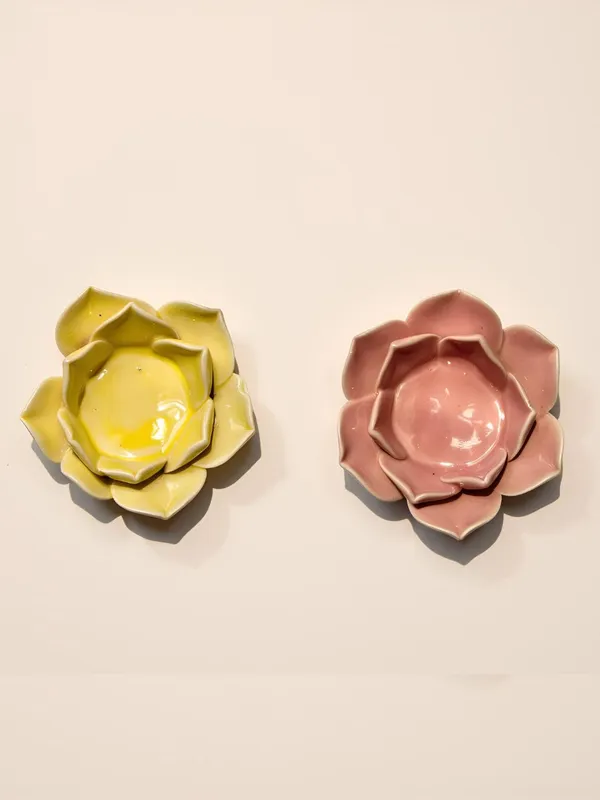 Ceramic_Flower_Candle_Holder_Lotus_Diya_Set_Of_2_|_Decorative_Tealight_Holder_For_Pooja_Room,_Temple_&_Home_Decor_|_Traditional_Festival_Decoration_(Yellow-Pink)