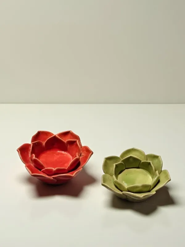 Handicrafts_Ceramic_Flower_Candle_Holder_Lotus_Diya__Set_Of_2_|_Decorative_Tealight_Holder_For_Pooja_Room,_Temple_&_Home_D�cor_|_Traditional_Festival_Decoration_(Red-Green)
