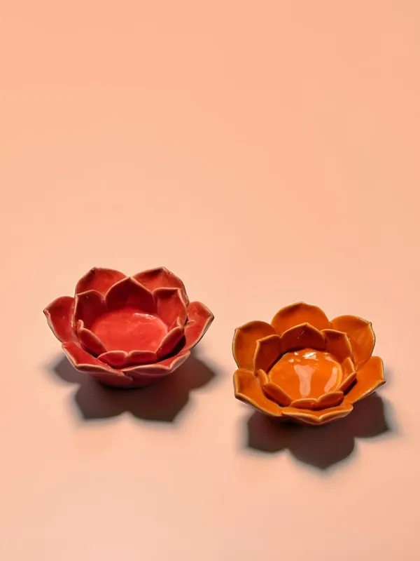 Handicrafts_Ceramic_Flower_Candle_Holder_Lotus_Diya__Set_Of_2_|_Decorative_Tealight_Holder_For_Pooja_Room,_Temple_&_Home_D�cor_|_Traditional_Festival_Decoration_(Red-Orange)