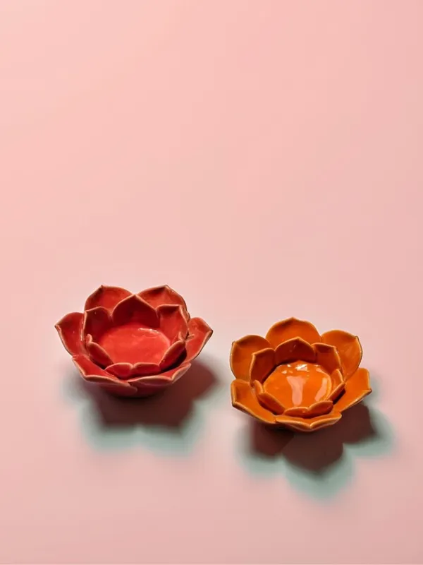 Handicrafts_Ceramic_Flower_Candle_Holder_Lotus_Diya__Set_Of_2_|_Decorative_Tealight_Holder_For_Pooja_Room,_Temple_&_Home_D�cor_|_Traditional_Festival_Decoration_(Red-Orange)