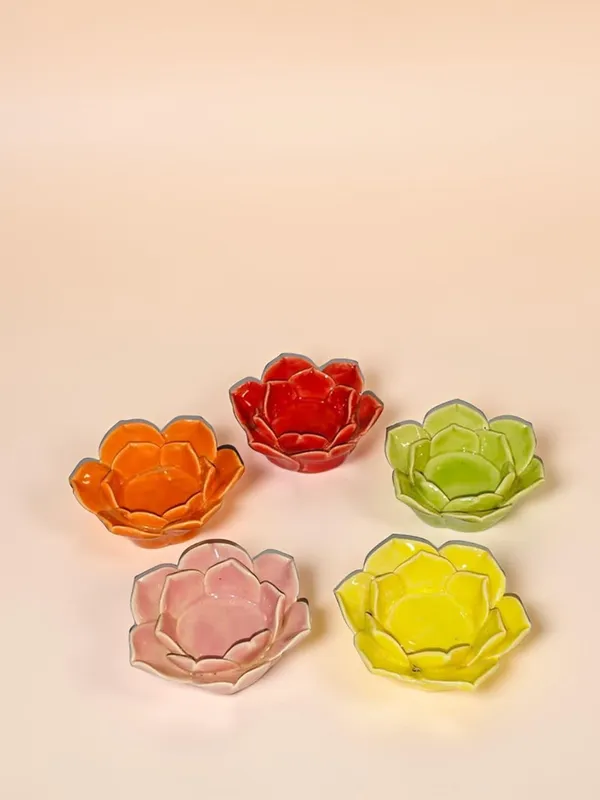 Handicrafts_Ceramic_Flower_Candle_Holder_Lotus_Diya__Set_Of_2_|_Decorative_Tealight_Holder_For_Pooja_Room,_Temple_&_Home_D�cor_|_Traditional_Festival_Decoration_(Set_Of_5)