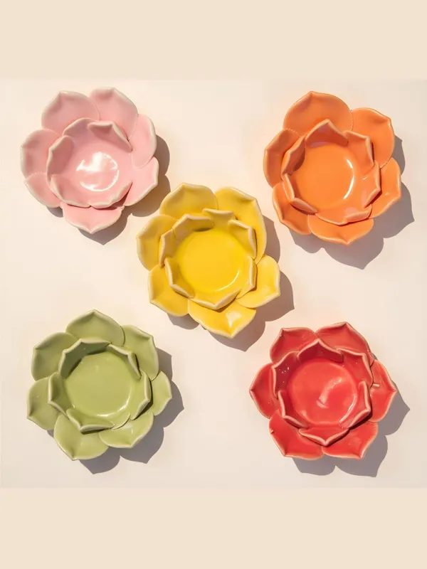 Handicrafts_Ceramic_Flower_Candle_Holder_Lotus_Diya__Set_Of_2_|_Decorative_Tealight_Holder_For_Pooja_Room,_Temple_&_Home_D�cor_|_Traditional_Festival_Decoration_(Set_Of_5)