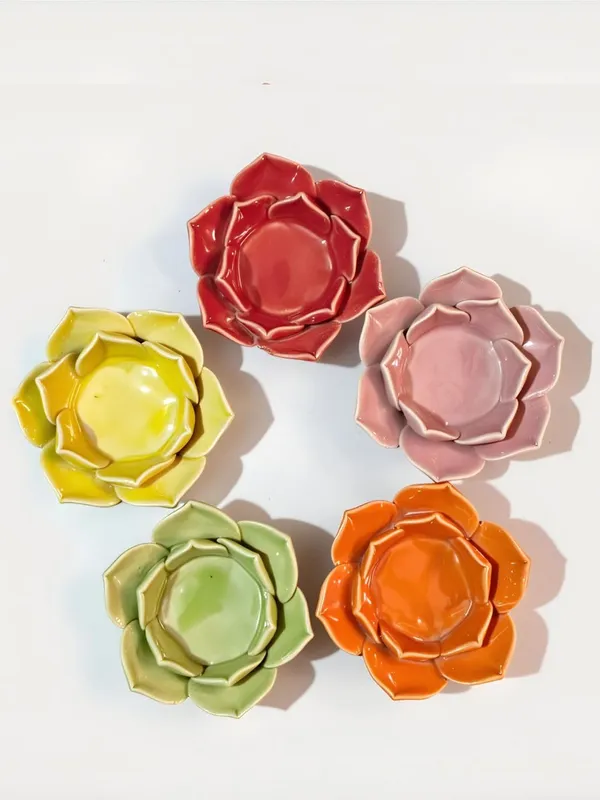 Handicrafts_Ceramic_Flower_Candle_Holder_Lotus_Diya__Set_Of_2_|_Decorative_Tealight_Holder_For_Pooja_Room,_Temple_&_Home_D�cor_|_Traditional_Festival_Decoration_(Set_Of_5)