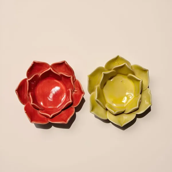 Handicrafts_Ceramic_Flower_Candle_Holder_Lotus_Diya__Set_Of_2_|_Decorative_Tealight_Holder_For_Pooja_Room,_Temple_&_Home_D�cor_|_Traditional_Festival_Decoration_(Red-Yellow)