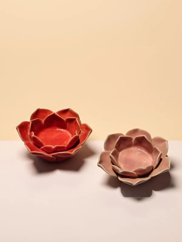 Handicrafts_Ceramic_Flower_Candle_Holder_Lotus_Diya__Set_Of_2_|_Decorative_Tealight_Holder_For_Pooja_Room,_Temple_&_Home_D�cor_|_Traditional_Festival_Decoration_(Red-Pink)