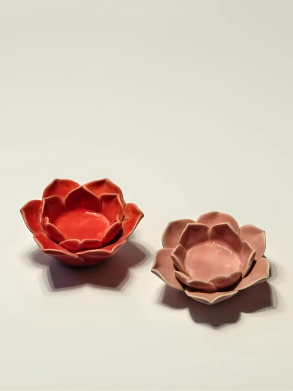 Handicrafts_Ceramic_Flower_Candle_Holder_Lotus_Diya__Set_Of_2_|_Decorative_Tealight_Holder_For_Pooja_Room,_Temple_&_Home_D�cor_|_Traditional_Festival_Decoration_(Red-Pink)