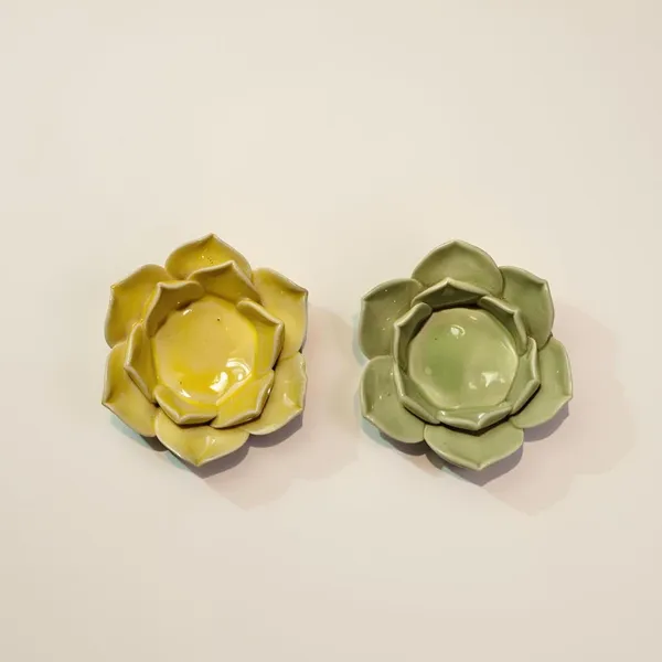 Ceramic_Flower_Candle_Holder_Lotus_Diya_Set_Of_2_|_Decorative_Tealight_Holder_For_Pooja_Room,_Temple_&_Home_Decor_|_Traditional_Festival_Decoration_(Yellow-Green)