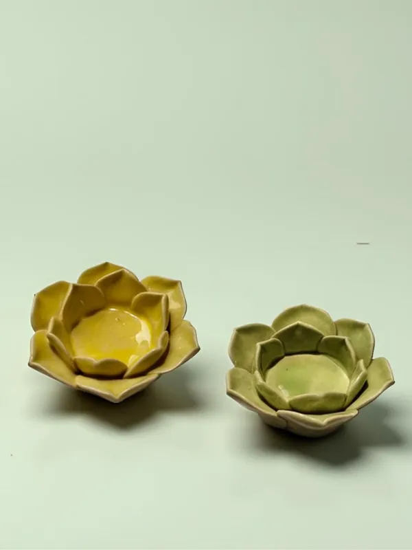 Ceramic_Flower_Candle_Holder_Lotus_Diya_Set_Of_2_|_Decorative_Tealight_Holder_For_Pooja_Room,_Temple_&_Home_Decor_|_Traditional_Festival_Decoration_(Yellow-Green)