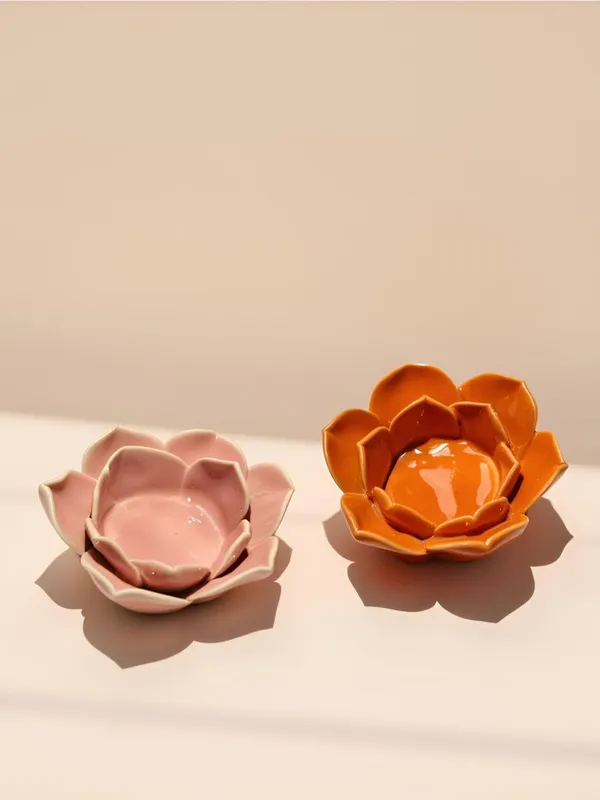 Ceramic_Flower_Candle_Holder_Lotus_Diya_Set_Of_2_|_Decorative_Tealight_Holder_For_Pooja_Room,_Temple_&_Home_Decor_|_Traditional_Festival_Decoration_(Pink-Orange)
