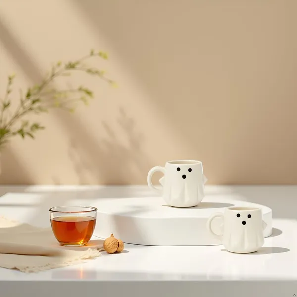 Kraftlik_Handicrafts_Ghost-Themed_Ceramic_Mug_&_Plate_Set_|_Cute_Ghost_Design_Cup_with_Tray_for_Coffee,_Tea_&_Snacks_|_White_(Tea-Cup_(Ghost_Cup)_Set_of_2)
