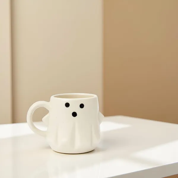Kraftlik_Handicrafts_Ghost-Themed_Ceramic_Mug_&_Plate_Set_|_Cute_Ghost_Design_Cup_with_Tray_for_Coffee,_Tea_&_Snacks_|_White_(Tea-Cup_(Ghost_Cup)_Set_of_1)