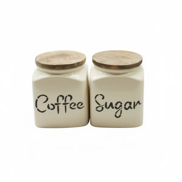 Ceramic_Coffee_Sugar_Jar_Set_of_2_with_Wooden_Lid_–_Airtight_Kitchen_Storage_Canisters_for_Dry_Food,_Vintage_Cream_Countertop_Containers_for_Home_&_Dining_Organizer_(COFFEE-SUGAR_SET)