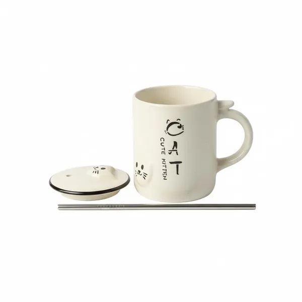 Cute_Kitten_Ceramic_Coffee_Mug_with_Lid_and_Reusable_Stainless_Steel_Straw_–_Cat_Design_Tea_Cup_for_Coffee,_Milk_&_Tea_–_Premium_Ceramic_Mug_for_Home_&_Office_(White)_(Pack_of_2)