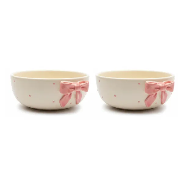 Kraftlik_Handicrafts_Bow_Design_Ceramic_Bowl_|_Pink_Decorative_Dessert,_Snack_&_Serving_Bowl_for_Kitchen_&_Dining_(Pack_of_2)