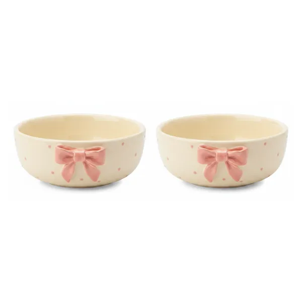 Kraftlik_Handicrafts_Bow_Design_Ceramic_Bowl_|_Pink_Decorative_Dessert,_Snack_&_Serving_Bowl_for_Kitchen_&_Dining_(Pack_of_2)