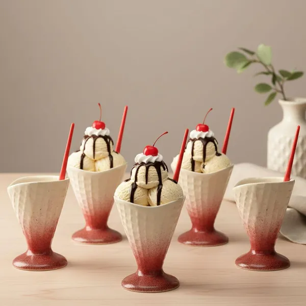 Kraftlik_Handicrafts_Ceramic_Dessert_Cup_Set_of_6_with_Spoons_|_Red_&_Cream_Dual_Tone_Ice_Cream_Cups_|_Sundae,_Falooda_&_Dessert_Serving_Bowls