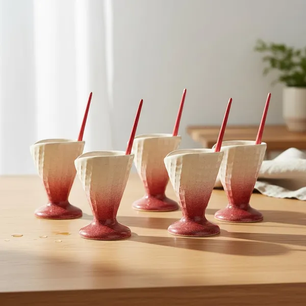 Kraftlik_Handicrafts_Ceramic_Dessert_Cup_Set_of_6_with_Spoons_|_Red_&_Cream_Dual_Tone_Ice_Cream_Cups_|_Sundae,_Falooda_&_Dessert_Serving_Bowls