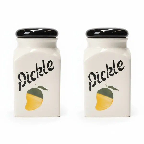 Kraftlik_Handicrafts_Ceramic_Pickle_Storage_Jar_with_Lid_–_Barni_for_Achaar,_Mango_Pickle_Container,_Cream_Kitchen_Canister_for_Dry_Food,_Spices_&_Pantry_Storage,_Countertop_Organizer_(PACK_OF_2)