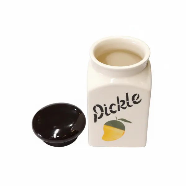Kraftlik_Handicrafts_Ceramic_Pickle_Storage_Jar_with_Lid_–_Barni_for_Achaar,_Mango_Pickle_Container,_Cream_Kitchen_Canister_for_Dry_Food,_Spices_&_Pantry_Storage,_Countertop_Organizer_(PACK_OF_4)