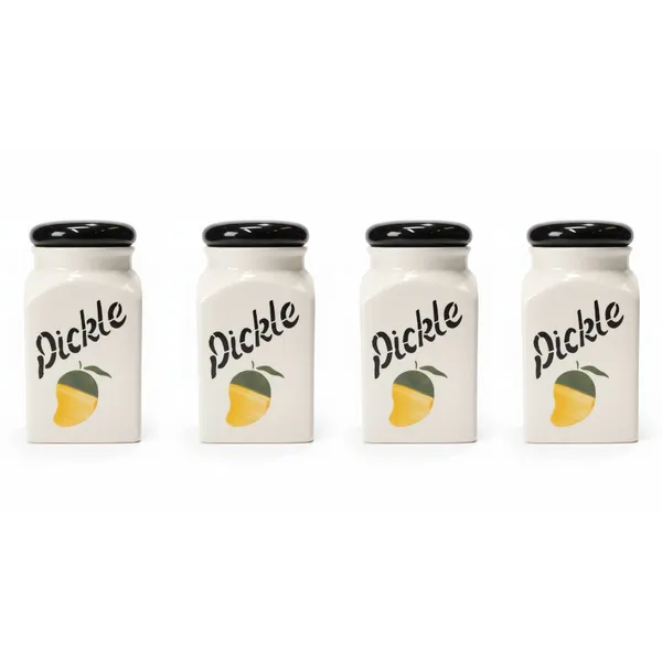 Kraftlik_Handicrafts_Ceramic_Pickle_Storage_Jar_with_Lid_–_Barni_for_Achaar,_Mango_Pickle_Container,_Cream_Kitchen_Canister_for_Dry_Food,_Spices_&_Pantry_Storage,_Countertop_Organizer_(PACK_OF_4)
