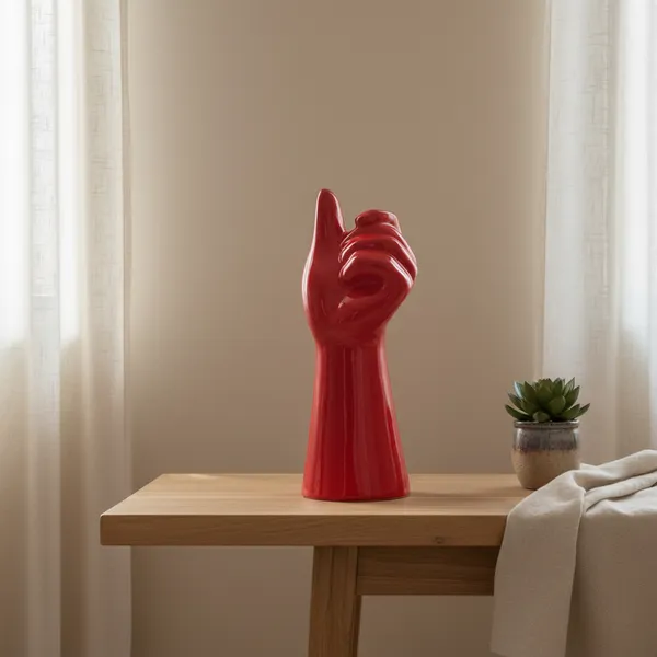 Kraftlik_Handicrafts_Ceramic_Pointed_Finger_Vase_Hand_Shape_Vase_Planter_Pots_Hand_Shaped_Flower_Vase_Ceramic_Planter_for_Home_Decor_Red_(Pack_of_1)