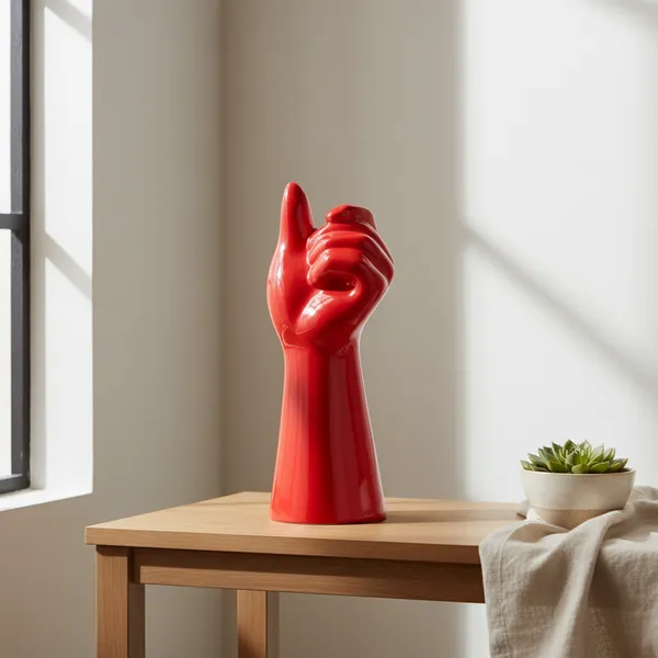 Kraftlik_Handicrafts_Ceramic_Pointed_Finger_Vase_Hand_Shape_Vase_Planter_Pots_Hand_Shaped_Flower_Vase_Ceramic_Planter_for_Home_Decor_Red_(Pack_of_1)