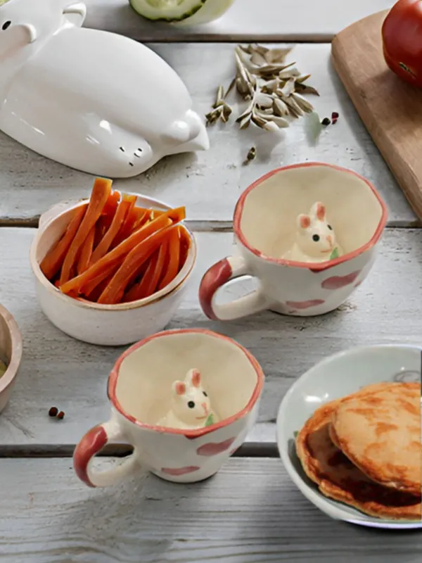 Kraftlik_Handicrafts_Ceramic_Rabbit_Coffee_Mug_&_Dessert_Plate_Set_|_Rabbit_Mug_|_Coffee_Mug_for_Birthday,_Wedding,_Anniversary_Cup_Plate_Gift_for_Anyone_|_Ideal_for_Daily_Use_&_Gifting_(2)