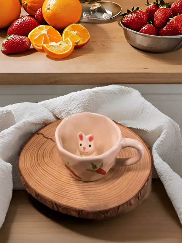 Kraftlik_Handicrafts_Ceramic_Rabbit_Coffee_Mug_&_Dessert_Plate_Set_|_Rabbit_Mug_|_Coffee_Mug_for_Birthday,_Wedding,_Anniversary_Cup_Plate_Gift_for_Anyone_|_Ideal_for_Daily_Use_&_Gifting_(2)