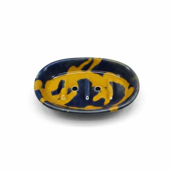 Kraftlik_Handicrafts_Ceramic_Soap_Dish_for_Bathroom_|_Glazed_Soap_Tray_with_Drain_Holes_|_Soap_Holder_for_Wash_Basin,_Kitchen_&_Shower_|_Easy_to_Clean_|_White_|_Pack_of_1_(Bathroom_Tray_(Green))
