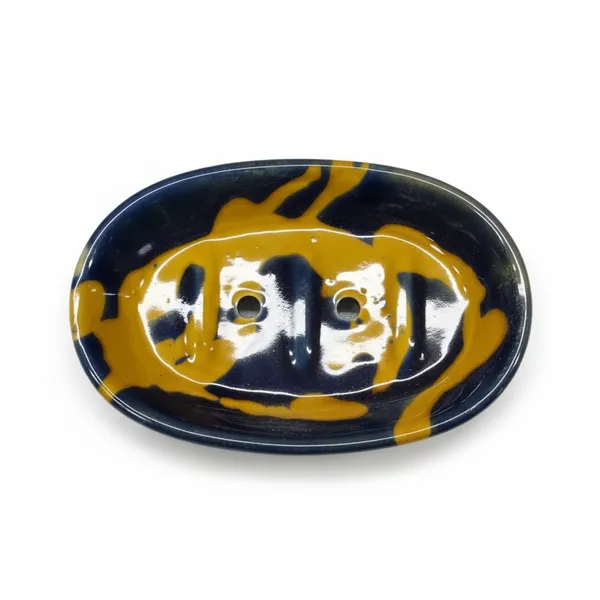 Kraftlik_Handicrafts_Ceramic_Soap_Dish_for_Bathroom_|_Glazed_Soap_Tray_with_Drain_Holes_|_Soap_Holder_for_Wash_Basin,_Kitchen_&_Shower_|_Easy_to_Clean_|_White_|_Pack_of_1_(Bathroom_Tray_(Green))