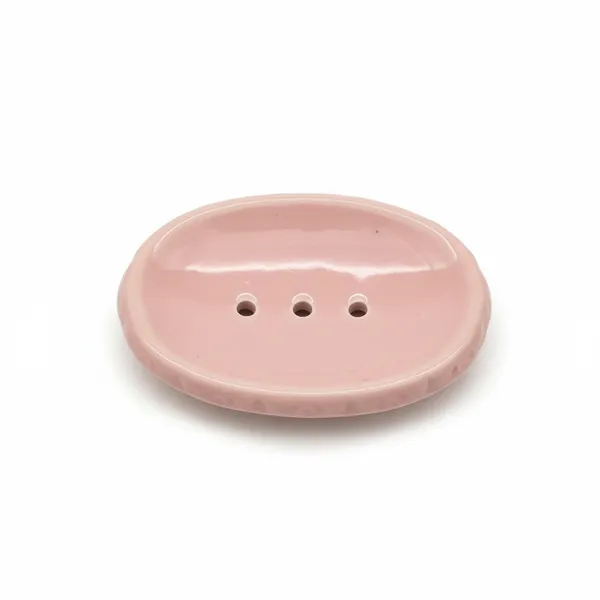 Kraftlik_Handicrafts_Ceramic_Soap_Dish_for_Bathroom_|_Glazed_Soap_Tray_with_Drain_Holes_|_Soap_Holder_for_Wash_Basin,_Kitchen_&_Shower_|_Easy_to_Clean_|_White_|_Pack_of_1_(Bathroom_Tray_(Pink))