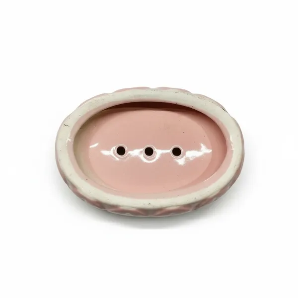 Kraftlik_Handicrafts_Ceramic_Soap_Dish_for_Bathroom_|_Glazed_Soap_Tray_with_Drain_Holes_|_Soap_Holder_for_Wash_Basin,_Kitchen_&_Shower_|_Easy_to_Clean_|_White_|_Pack_of_1_(Bathroom_Tray_(Pink))
