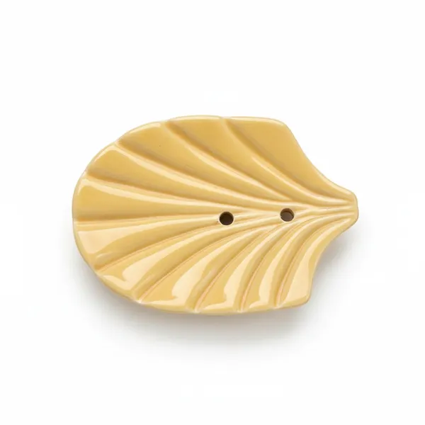 Kraftlik_Handicrafts_Ceramic_Soap_Dish_for_Bathroom_|_Glazed_Soap_Tray_with_Drain_Holes_|_Soap_Holder_for_Wash_Basin,_Kitchen_&_Shower_|_Easy_to_Clean_|_White_|_Pack_of_1_(Bathroom_Tray_(Seep)_Yellow)