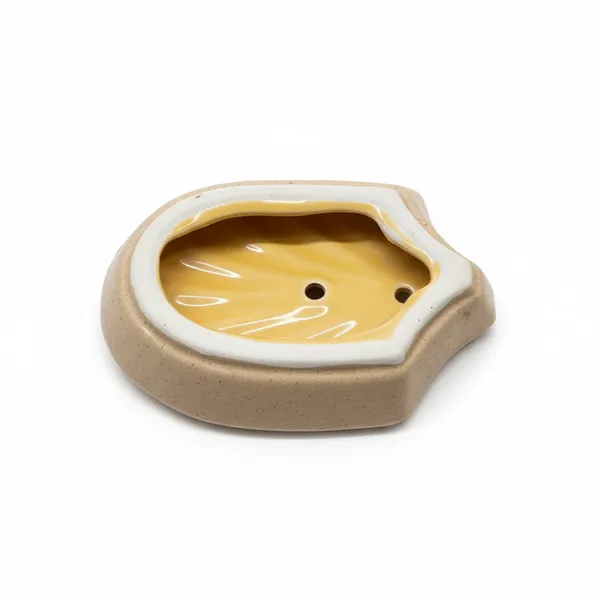 Kraftlik_Handicrafts_Ceramic_Soap_Dish_for_Bathroom_|_Glazed_Soap_Tray_with_Drain_Holes_|_Soap_Holder_for_Wash_Basin,_Kitchen_&_Shower_|_Easy_to_Clean_|_White_|_Pack_of_1_(Bathroom_Tray_(Seep)_Yellow)